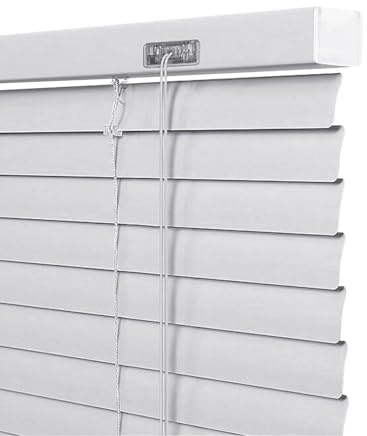 Tenda Veneziana in Alluminio 85 40 50 70 95 105 120 160 175 180 195 200 225 65 215, Protezione Solare Tende Parasole 25mm Lamelle Persiane Veneziane Orizzontali per Finestre Interne(Silver)