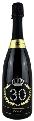 Swart - Idea regalo per compleanno 30 anni - Bottiglia Tanti Auguri da 0,75L - Etichetta personalizzata con autentici cristalli - spumante Italiano di alta qualità