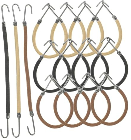 NOLITOY 30 Piezas Gancho para el cabello del plato ganchos de caballo pinzas para el cabello corbatas del lazos de pelo bungee de de pelo Metal