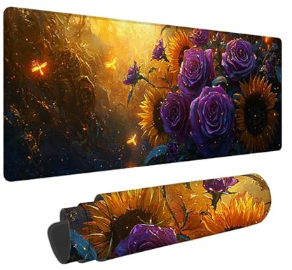 Tappetino per Mouse XXL 1400 x 600 x 3mm Tappetino Mouse Gaming Grande, Mousepad con Base in Gomma Antiscivolo, Tappeto per Tavolo da Gaming per Mouse e Tastiera, Accessori PC (Bellissima donna) V-552