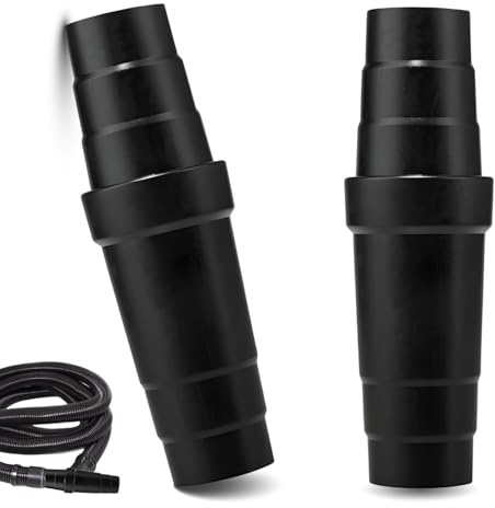 Issimober 2 Pack Vacuum Cleaner Hose Adapter, Universal Dust Extractor Hose Adaptor 31.5–45mm Leak-Proof Connector for Power Tools Table Saw Circular Saw Sander Grinder Drill Router