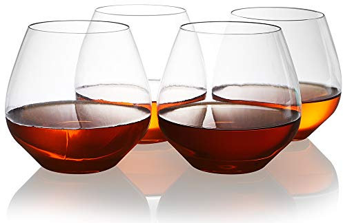 QHYK 4PCS Premium Bicchiere di vino, Reusable - senza stelo - infrangibile, Alta plastica di qualità, per feste, matrimoni, campeggio, pic-nic, Terrazze e Giardini, 512ml