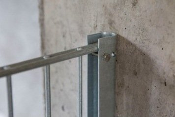Zaundirekt Wandanschluss Zaunanschluss Leiste H=1840 Feuerverzinkt Eckverbinder Zaun Garagen-Anschluss Zaun-pfosten