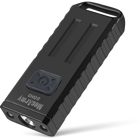MecArmy SGN3 Mini LED Torch Rechargeable, 3-in-1 Lighting: UV, White & Red, 160 Lumen, USB Rechargeable Flashlight, Durable Die-cast Alloy, Pocket Lightweight for Camping, Hiking, Outdoor & Emergency
