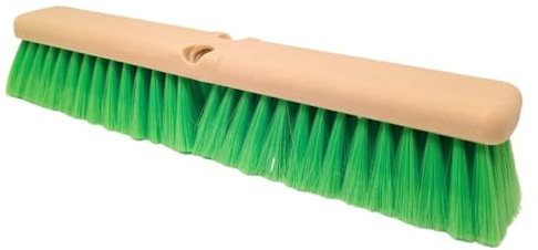 Teravan Green Flow Through Brush Head, 18-Inch Extra Soft Bristle Brush for Gentle Car Wash, RV, Boat, Window & Floor Cleaning, Compatible with Pole Handle
