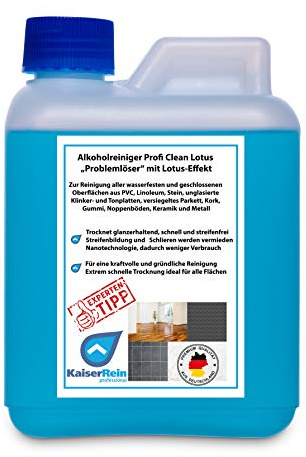 KaiserRein Alkoholreiniger Profi Clean Lotus mit leichtem Lotuseffekt Konzentrat 0,5L (500 ml) im Kanister für Oberflächen und Böden geeignet