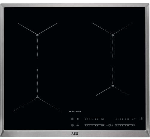 AEG IAE64411XB Autarkes Kochfeld / Induktion / Serie 7000 mit SenseBoil® / Hob²Hood / Slider-Bedienung / 60 cm / Edelstahlrahmen / 4 Kochzonen / Powerfunktion / Kindersicherung