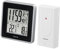 Hama Digitale Wetterstation funk mit Uhr (Thermometer mit Außensensor für Innen- und Außentemperatur,Wandmontage möglich, Funkuhr mit zwei Weckzeiten, Display groß) schwarz/silber
