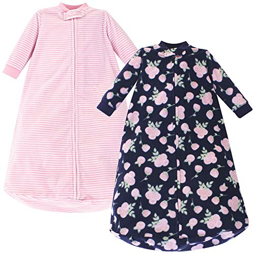 Hudson Baby Unisex baby långärmad sovsäck i fleece – blå – 0-9 månader