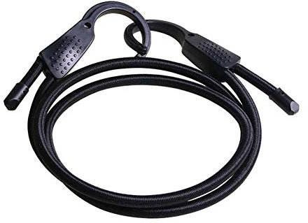 VIONNPPT Instellbar Haken Spannseil, 150cm verstellbare elastische Spanngurte Gepäckgurte Seile Gürtel Wäscheleine mit Haken für Auto, Motorrad, Fahrrad, Gepäck (Schwarz)