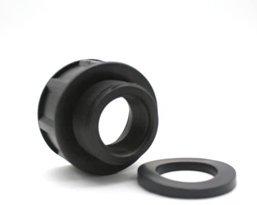 DOJA Barcelona | Raccord Cuve Eau | Filetage Male-Femelle | Reducteur Universel Ø1-3/4 | Adaptateur Cuve | Plastique | pour Recuperateur d Eau de Pluie, Robinet Cuve, Raccord Tuyau Reservoir