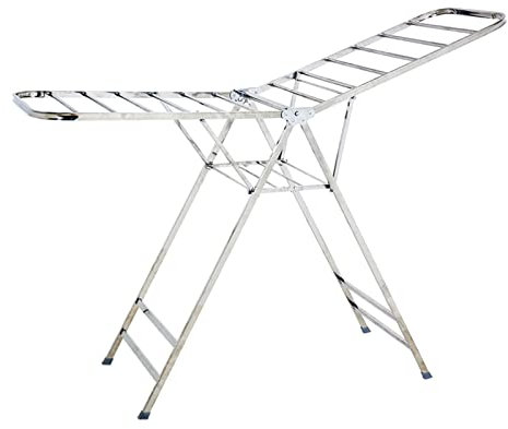Wäscheständer Multifunktional Edelstahl -Kleidung, Faltbare Bodentrocknungsregal, Faltbare Wäscherei -Trockner -Kleiderbügel -Rack for Innen- und Außengebrauch Drying Rack/Clothes Drying Rack