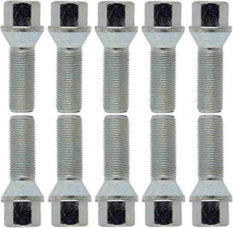10 Radschrauben Radbolzen Kegelbund M12x1,25 silber 22mm