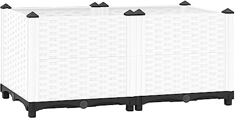 GuyAna Hochbeet 80x40x38 cm Polypropylen Hochbeet Balkon Hochbeet Stecksystem PflanzenküBel