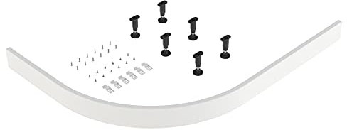 Balterley Shower Tray Riser Kit, Curve White Panel, 6 Pack of Legs, Clips & Screws, Leg Set & Plinth Kit for 800mm & 900mm Quadrant Trays, Shower Tray Plinth & Support Legs - 1200 x 1000mm (White)