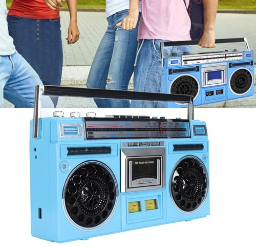 Retro-Kassettenspieler, Multiband-Modulationsradio, Kassettenrekorder, Kassettenspieler mit Radio FM, MW, SW1, SW2. Konvertieren Sie Kassettentitel in MP3