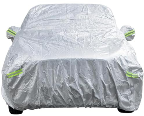 HOMFME 3 Layers Hatchback Car Cover, Waterproof Breathable Full Car Cover with Zipper Door, Reflective Strips, Storage Bag, Outdoor Rain Dust Sun UV Protection Auto Cover (Fit SUV, 516x195x165cm)