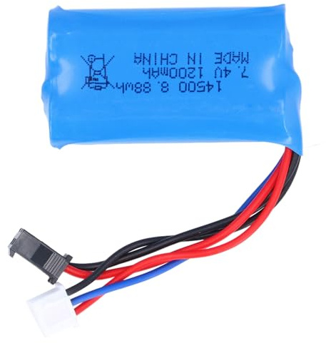 7,4 V 1200 MAh Lithium-Akku, RC-Lipo-Akku mit Wiederaufladbarem SM-Stecker-Akku für Elektrisches Spielzeug