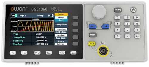 Generatore di funzioni OWON DGE1060 Generatore di Arbitraggio a canale singolo con uscita in frequenza a 60MHz e risoluzione verticale a 14 bit (60MHz/1CH)