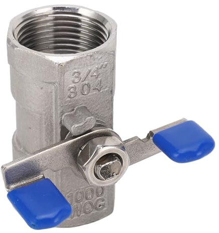 3/4-Zoll-Kugelhahn mit Innengewinde aus Edelstahl, 1000 PSI, Flügelmuttergriff mit vollem Anschluss für Industrieanlagen