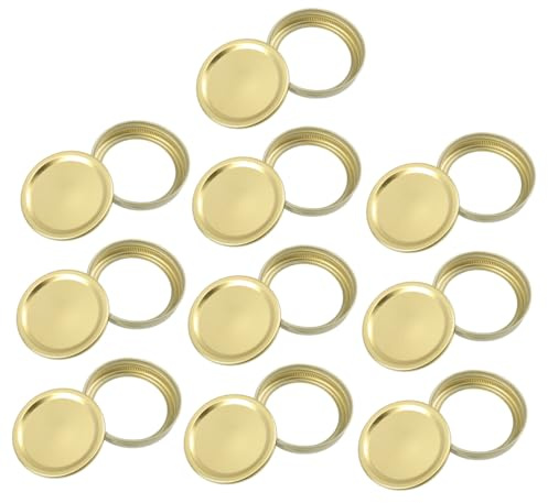 Cabilock 10sets Tinplate Lids for Canning of Round Jar Lids Tinplate Caps for Airtight Storage for Mason Jars and Condiment Containers