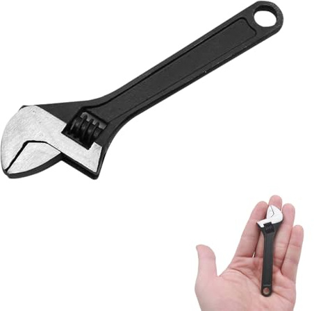 CHUMHU 4-Inch Small Adjustable Spanner, Mini Adjustable Spanner 4, Mini Adjustable Wrench, Adjustable Spanner, Small Adjustable Wrench, Compact and Portable Design, Lightweight and Durable