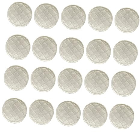 Garneck Coussinets D'allaitement Réutilisables 20 Pièces Absorbants et Respirants en Coton Lavable pour L'allaitement et Baby Shower