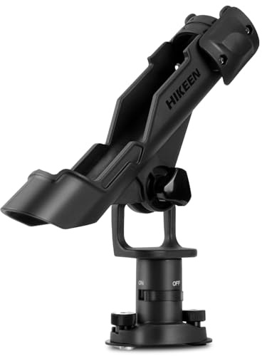 Boosteady Kayak Fishing Rod Holder, Fishing Boat Rod Holder for Track Mount / Deck Mount, Fishing Rod Holders for Boat, 360 Degree Adjustable Fishing Pole Holders 1 Pack