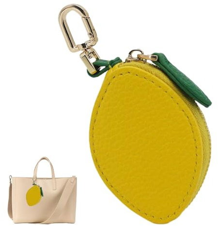 YingMengZhiGe Generisch Cute Fruit Bag Charms,Schlüsselanhänger Kawaii,Klein Kleingeldbeutel,Leichtigkeit Münzbeutel,Taschenanhänger Damen with Zip,Fruchtform Anhänger Tasche Mädchen