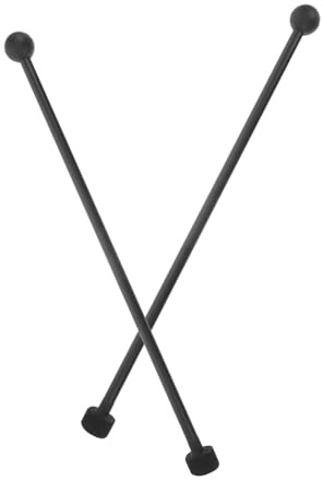 2 Professionelle Doppelkopf Marimba Schlägel aus Stahl, Schwarz | Perkussionsinstrumente, Rutschfest und Komfortabel, 2 Stück, Fein Verarbeitet