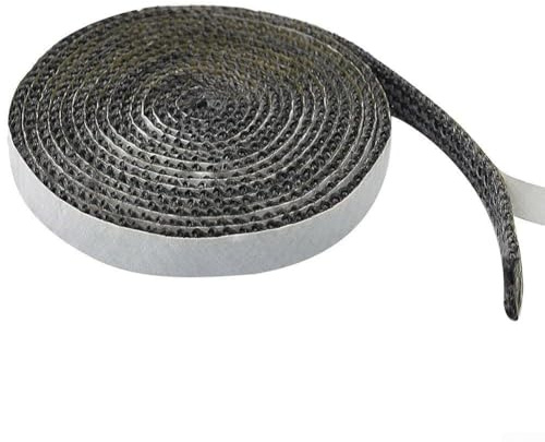 Yuanpgky Junta de fibra de vidrio para estufa de pellets y puerta de quemador de leña, 15 mm x 6 mm x 200 cm, junta de alta resistencia (6 mm x 25 mm x 2 m)