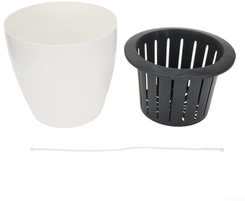 Zilimontt Vaso da fiori pigro serie imitazione porcellana, in plastica, autoirrigante, con corda di cotone, per piantare il terreno in casa, giardino, vita all'aperto (XXXL)