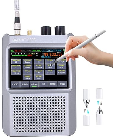 Für Malachit Empfänger Radio, Firmware 2.30 Malahit-DSP2 Malachit-Empfängerradio der zweiten Generation, 3,5 Zoll Touchscreen, Tragbar Für Malahit SDR Empfangsgerät, Gehäuse aus Aluminiumlegierung