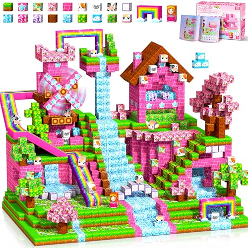 COOLJOIN Magnetische Bausteine - 165 Teile Mine Magnetbausteine Spielzeug | Spielzeug ab 3 Jahre mädchen, Magnetische Bauwelt Halloween Spielzeug Magnetblöcke für Kinder ab 3 4 5 6 7 8 9 Jahre