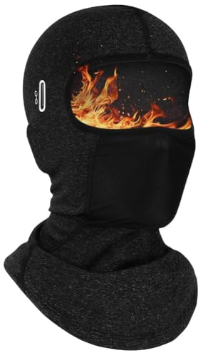 AUYAO Cagoule Balaclava, Cagoule Moto Hiver Coupe-Vent, Masque Intégral Moto, Casque Ski Thermique, Doux et Respirable, Accessoire Moto pour Ski Vélo pour Homme et Femme