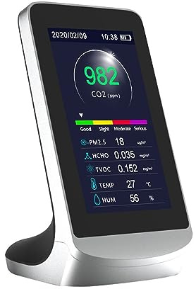 Détecteur De Gaz, Moniteur de qualité de gaz tcov d'air multifonctionnel d'intérieur analyseur de capteur de dioxyde de carbone CO2 mètre haute sensibilité