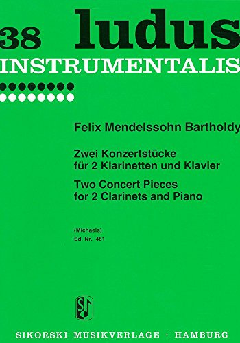 2 Konzertstücke: für 2 Klarinetten und Klavier. 38. 2 Klarinetten, Klavier. (ludus instrumentalis: Kammermusik alter Meister)