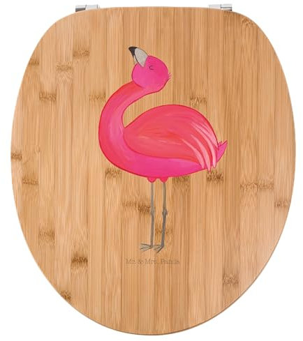 Mr. & Mrs. Panda Motiv WC Sitz Flamingo Stolz - Geschenk, Tochter, Klodeckel, Klobrille, Toilette, beste Freundin, Selbstliebe, Toilettendeckel,