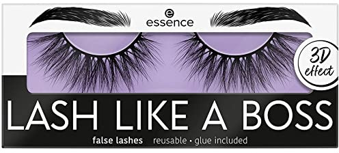 essence LASH LIKE A BOSS lösfransar artificial eyelashes Nr. 02 (1pair) | Långvarig, Volymgivande, Förlängande, Definierande, Återanvändbar, Lösögonfransar
