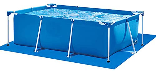 LSGGTIM Bodenplane für Pool, Poolunterlage Rechteckig Bodenschutz Schutzplane Pool Bodenfolien Faltbare Ground Cloth Wasserdicht UV-Schutz Bodenplane für Swimming Pool Planschbecken, 295cmx206cm