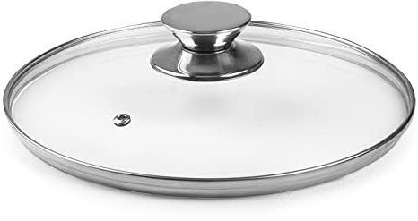 IBILI - 971632 - Glass Lid With Stainless Steel Knob, 32 Cm