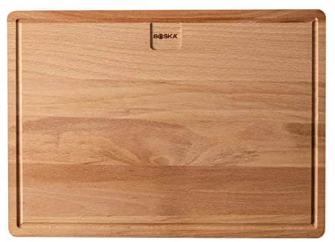Boska Dining Board Amigo L/Servierbrett/Europäisches Buchenholz/Dinnerbrett mit Auffangrinne / 39 x 28 cm