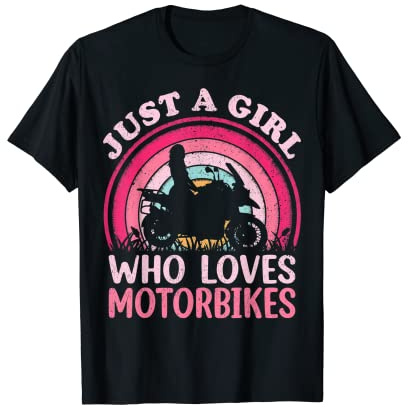 Motorbike Lover Vintage Just A Girl Who Loves Motorbikes T-Shirt