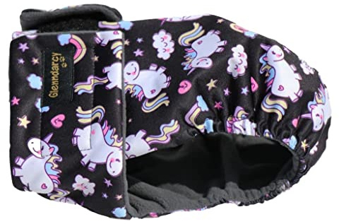 Glenndarcy Hundewindeln - OHNE SCHWANZLOCH - für z.B FRENCHIES und Bulldoggen - (Medium Pants only, Unicorn)