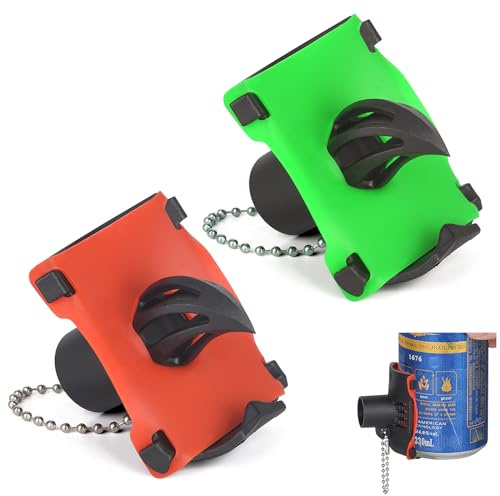 2 Stück Bier Schrotflintenöffner, Innovative Bier Shotgun Tool Schlüsselanhänger Shotgun Opener Bier Dose Flaschenöffner Werkzeug Ideal für Golfplatz, Strand, Party