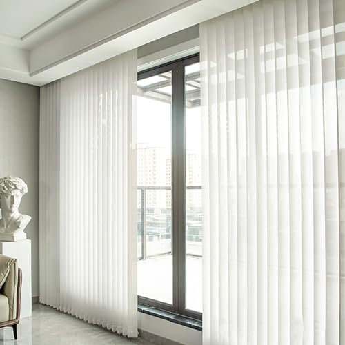 FENGSHOUU Lamellenanlage - Lamellenvorhang - Vertikaljalousie,Verdunkelungsjalousie,Sonnenschutz und Wärmedämmung,für Wohnzimmer Schlafzimmer Büro Balkon,Anpassbar,Breite×Höhe (100cm x 140cm)