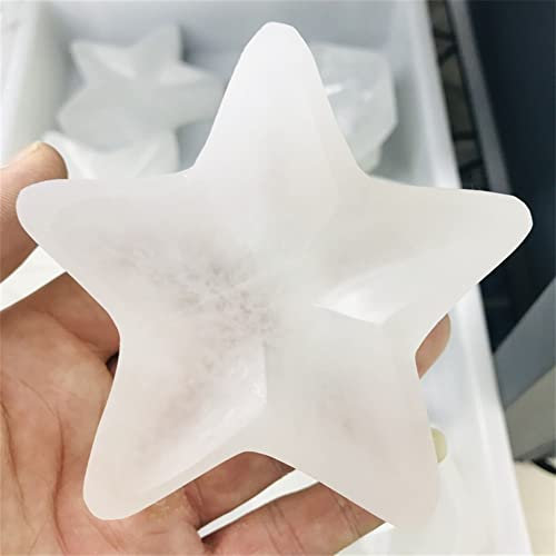 Cuenco de selenita natural. Caja de jabón. La terapia del cenicero decorará su hogar con un regalo que se puede usar for (Size : 10cm) Inicio Colecciones