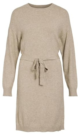 VIRIL O-Neck L/S Belt Knit Dress - NOOS