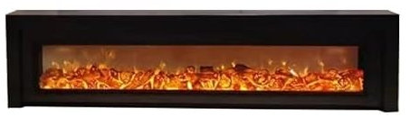 XXAD553TY Chimenea de Pared Soporte for TV, exhibición de Almacenamiento en Blanco Simple, Mueble for TV, Chimenea, Soporte de TV de Vidrio, decoración Chimenea(B1800x320x600mm1)