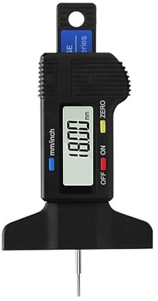 Misuratore di profondità digitale per pneumatici – tester di profilo, per pneumatici, facile da leggere, misuratore di profondità, ad alta precisione, portatile, per camion, auto, biciclette